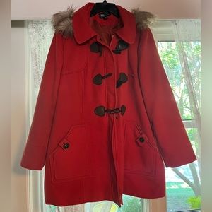 ModCloth Red Orange Coat 2x by Coffee Shop